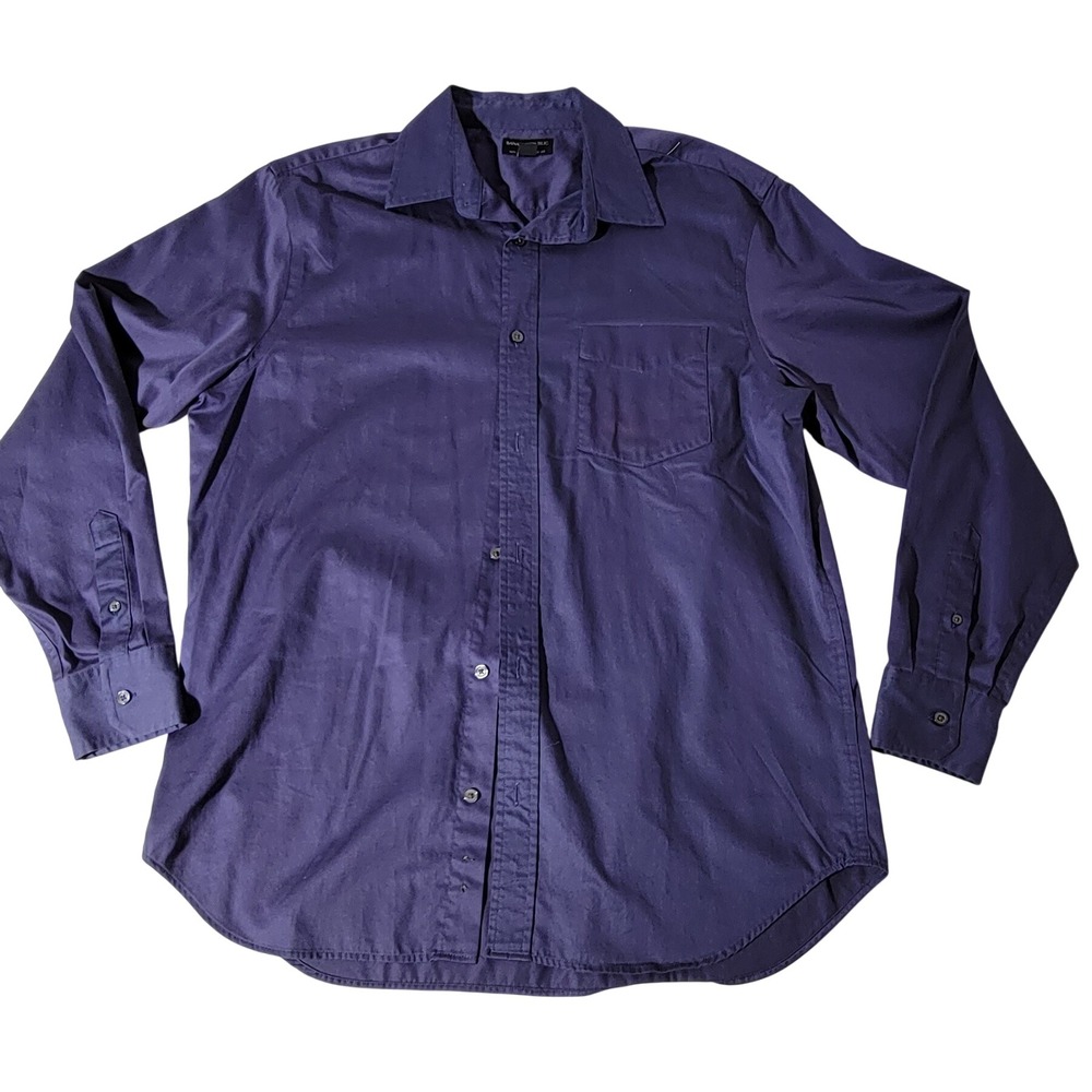 Banana Republic Mens Purple Non Iron Classic Fit Button Down‎ Dress Shirt L